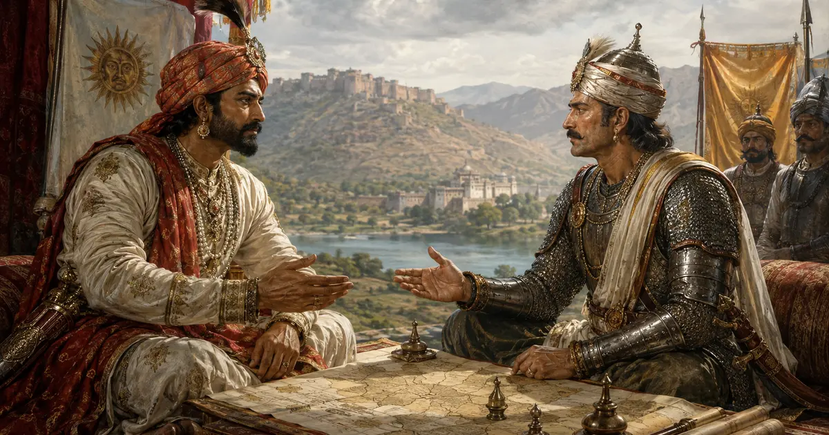 महाराजा मेदिनी राय खंगार और राणा सांगा की राजपूत सैन्य बैठक